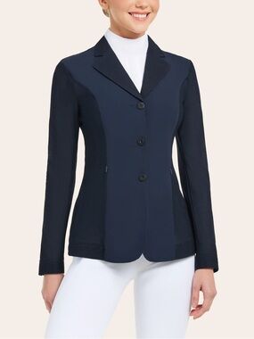 R.J. Classics Harmony Mesh Show Coat Navy Riding Jacket Equestrian Size 00